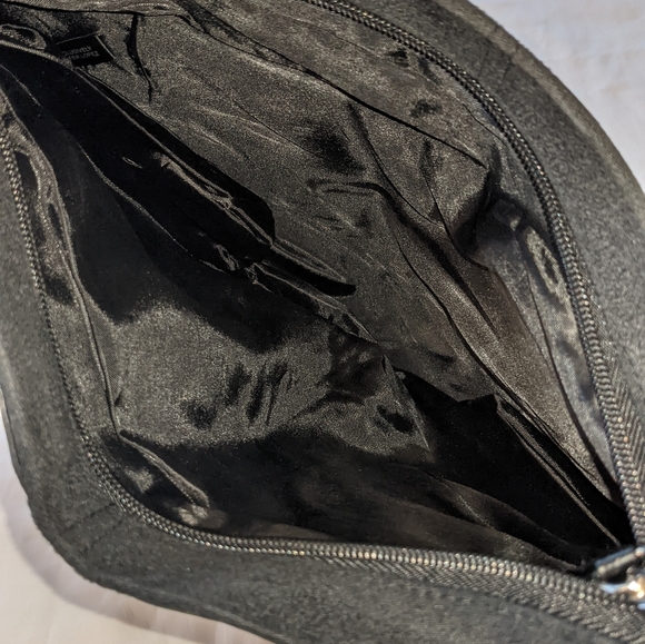 Large Suede Black Shoulder Purse - Picture 6 of 7